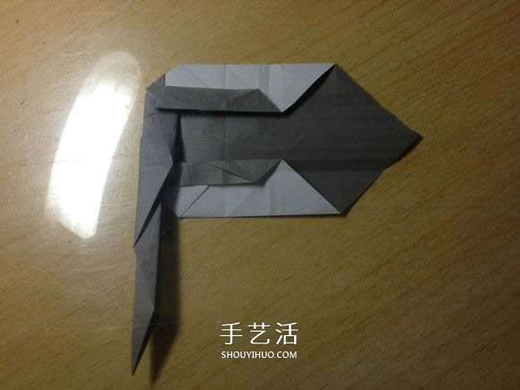 挖土机的折纸方法图解 手工挖掘机的折法过程(图33) 挖土机的折纸方法图解 手工挖掘机的折法过程(图33)