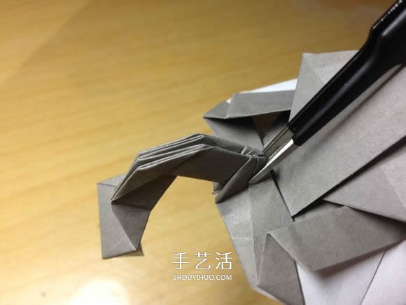 挖土机的折纸方法图解 手工挖掘机的折法过程(图58) 挖土机的折纸方法图解 手工挖掘机的折法过程(图58)