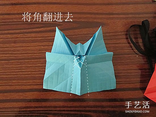 骷髅头的折纸方法图解 怎么折骷髅头的过程(图12) 骷髅头的折纸方法图解 怎么折骷髅头的过程(图12)