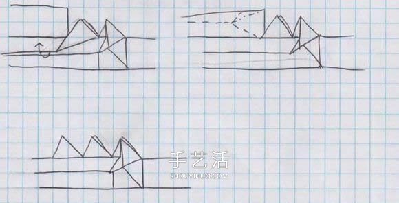 鲨鱼嘴的折纸方法图解 怎么折鲨鱼嘴步骤图(图6)
