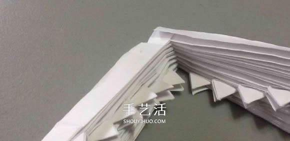 鲨鱼嘴的折纸方法图解 怎么折鲨鱼嘴步骤图(图56)