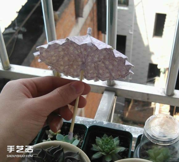 DIY油纸伞制作教程 迷你油纸伞的折叠图解 - 诺云双维造物网