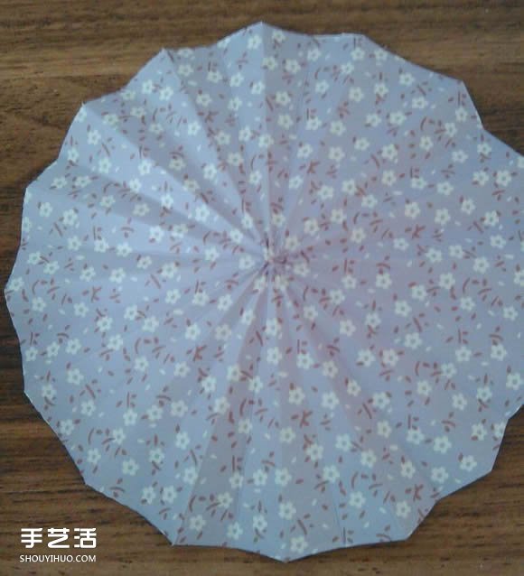 DIY油纸伞制作教程 迷你油纸伞的折叠图解(图7) DIY油纸伞制作教程 迷你油纸伞的折叠图解(图7)