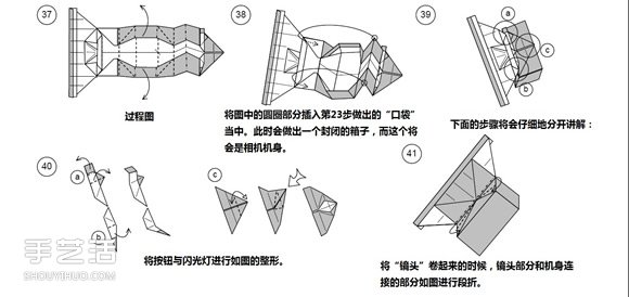 纸币折纸照相机图解 美金折相机的折法详解(图7) 纸币折纸照相机图解 美金折相机的折法详解(图7)