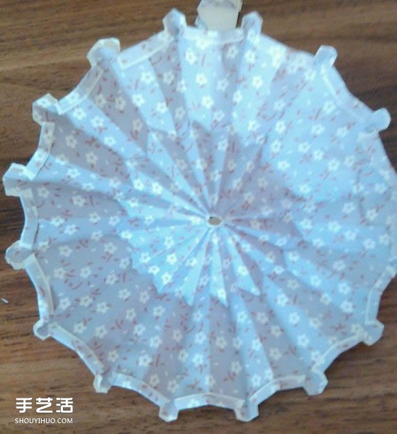DIY油纸伞制作教程 迷你油纸伞的折叠图解(图13) DIY油纸伞制作教程 迷你油纸伞的折叠图解(图13)