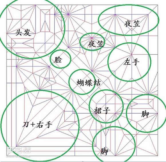 灼眼的夏娜折纸图解 动漫人物夏娜折纸教程(图24) 灼眼的夏娜折纸图解 动漫人物夏娜折纸教程(图24)