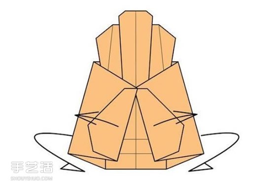 折纸沙发椅的折法图解 手工沙发椅折叠步骤图(图23) 折纸沙发椅的折法图解 手工沙发椅折叠步骤图(图23)