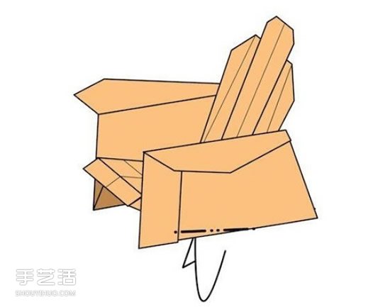 折纸沙发椅的折法图解 手工沙发椅折叠步骤图(图27) 折纸沙发椅的折法图解 手工沙发椅折叠步骤图(图27)