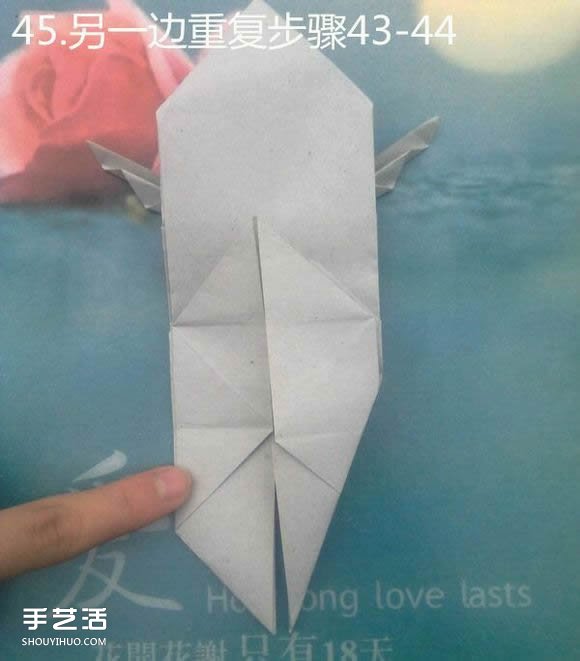 折纸思想者人物雕塑 沉思的人物折纸图解(图40) 折纸思想者人物雕塑 沉思的人物折纸图解(图40)