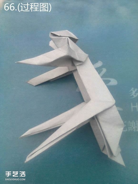 折纸思想者人物雕塑 沉思的人物折纸图解(图56) 折纸思想者人物雕塑 沉思的人物折纸图解(图56)