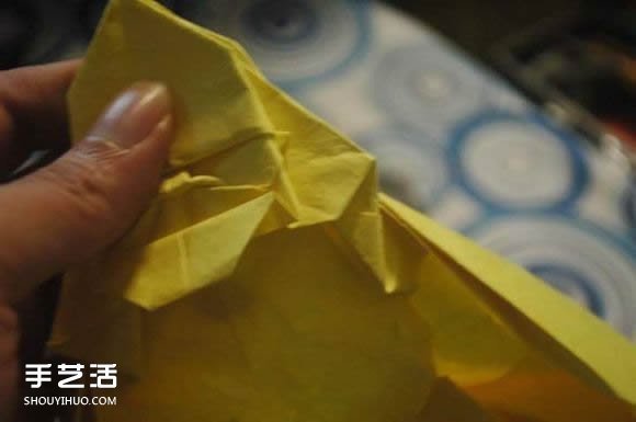 折纸弥勒佛的图解教程 怎么折弥勒佛的折法(图34) 折纸弥勒佛的图解教程 怎么折弥勒佛的折法(图34)