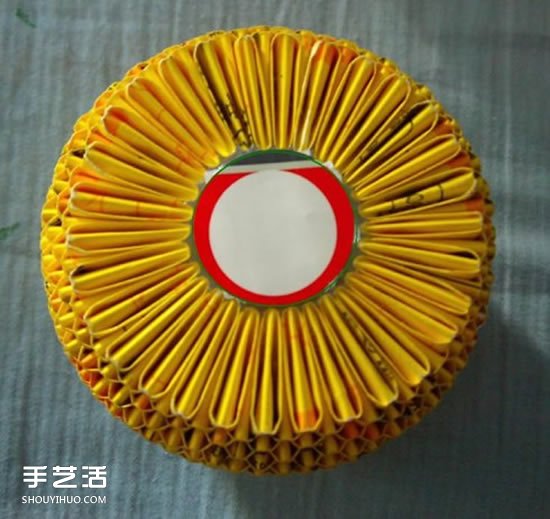 三角插笔筒步骤图解 三角插菠萝笔筒的具体插法(图13) 三角插笔筒步骤图解 三角插菠萝笔筒的具体插法(图13)