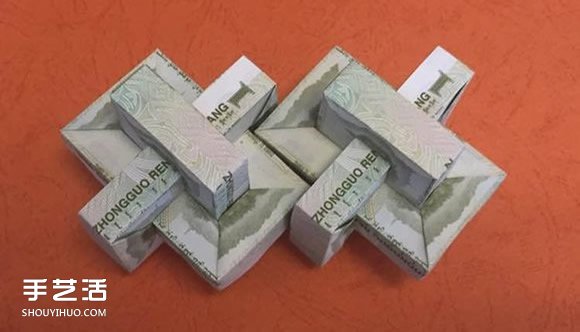 孔明锁的折纸方法图解 手工折鲁班锁的折法(图2) 孔明锁的折纸方法图解 手工折鲁班锁的折法(图2)