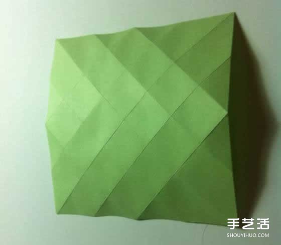 一张纸折四叶草图解 创意四叶草的折法步骤(图5) 一张纸折四叶草图解 创意四叶草的折法步骤(图5)