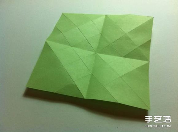 一张纸折四叶草图解 创意四叶草的折法步骤(图6) 一张纸折四叶草图解 创意四叶草的折法步骤(图6)