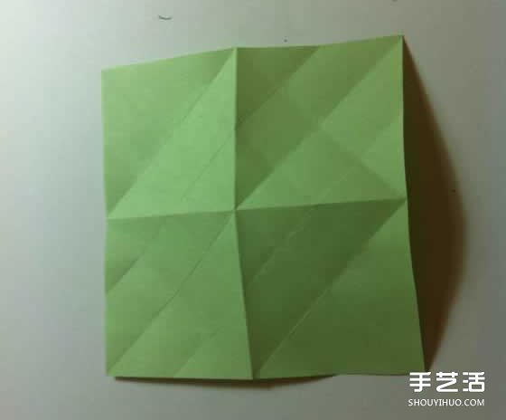 一张纸折四叶草图解 创意四叶草的折法步骤(图7) 一张纸折四叶草图解 创意四叶草的折法步骤(图7)