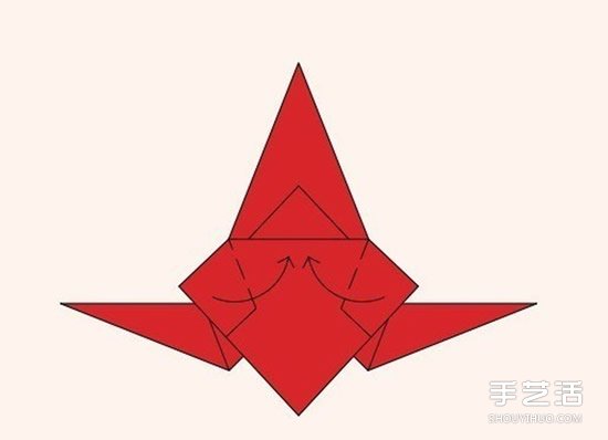圣诞老人折纸步骤图 手工折纸圣诞老人教程(图11) 圣诞老人折纸步骤图 手工折纸圣诞老人教程(图11)