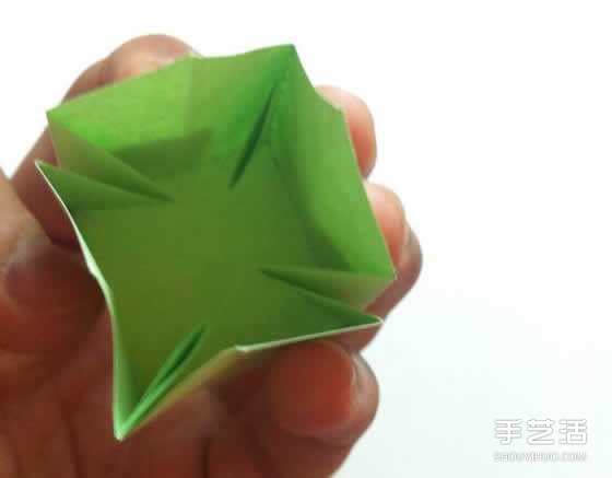 一张纸折四叶草图解 创意四叶草的折法步骤(图9) 一张纸折四叶草图解 创意四叶草的折法步骤(图9)