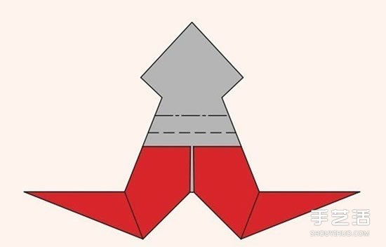 圣诞老人折纸步骤图 手工折纸圣诞老人教程(图13) 圣诞老人折纸步骤图 手工折纸圣诞老人教程(图13)