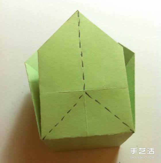 一张纸折四叶草图解 创意四叶草的折法步骤(图11) 一张纸折四叶草图解 创意四叶草的折法步骤(图11)