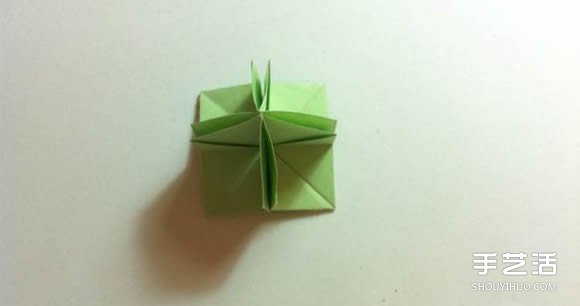 一张纸折四叶草图解 创意四叶草的折法步骤(图15) 一张纸折四叶草图解 创意四叶草的折法步骤(图15)