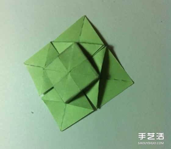 一张纸折四叶草图解 创意四叶草的折法步骤(图19) 一张纸折四叶草图解 创意四叶草的折法步骤(图19)