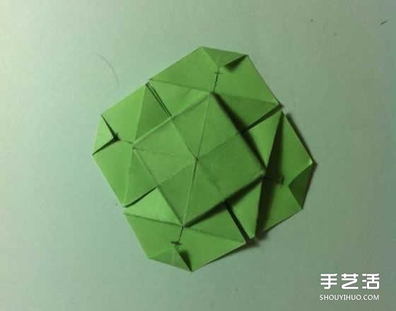 一张纸折四叶草图解 创意四叶草的折法步骤(图20) 一张纸折四叶草图解 创意四叶草的折法步骤(图20)