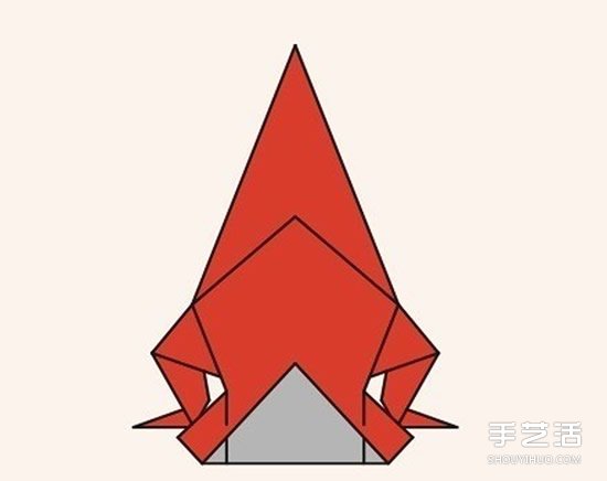 圣诞老人折纸步骤图 手工折纸圣诞老人教程(图27) 圣诞老人折纸步骤图 手工折纸圣诞老人教程(图27)