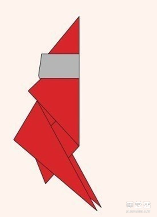 圣诞老人折纸步骤图 手工折纸圣诞老人教程(图19) 圣诞老人折纸步骤图 手工折纸圣诞老人教程(图19)