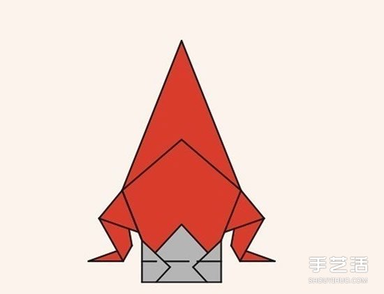 圣诞老人折纸步骤图 手工折纸圣诞老人教程(图28) 圣诞老人折纸步骤图 手工折纸圣诞老人教程(图28)