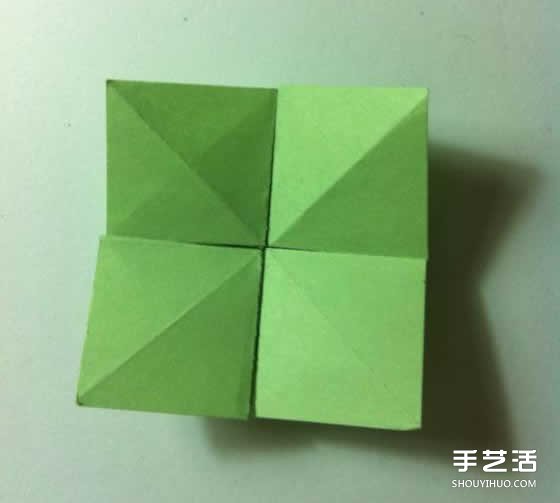 一张纸折四叶草图解 创意四叶草的折法步骤(图18) 一张纸折四叶草图解 创意四叶草的折法步骤(图18)