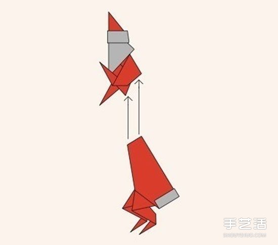 圣诞老人折纸步骤图 手工折纸圣诞老人教程(图32) 圣诞老人折纸步骤图 手工折纸圣诞老人教程(图32)
