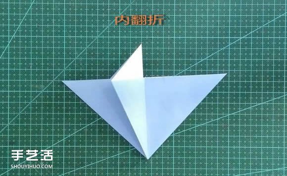 手工折纸女生头像图解 短发女孩的折法步骤图(图4) 手工折纸女生头像图解 短发女孩的折法步骤图(图4)
