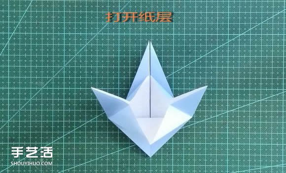 手工折纸女生头像图解 短发女孩的折法步骤图(图12) 手工折纸女生头像图解 短发女孩的折法步骤图(图12)
