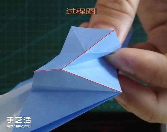 手工折纸女生头像图解 短发女孩的折法步骤图(图18) 手工折纸女生头像图解 短发女孩的折法步骤图(图18)