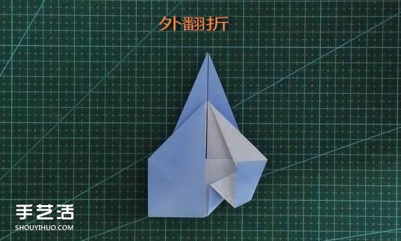 手工折纸女生头像图解 短发女孩的折法步骤图(图17) 手工折纸女生头像图解 短发女孩的折法步骤图(图17)