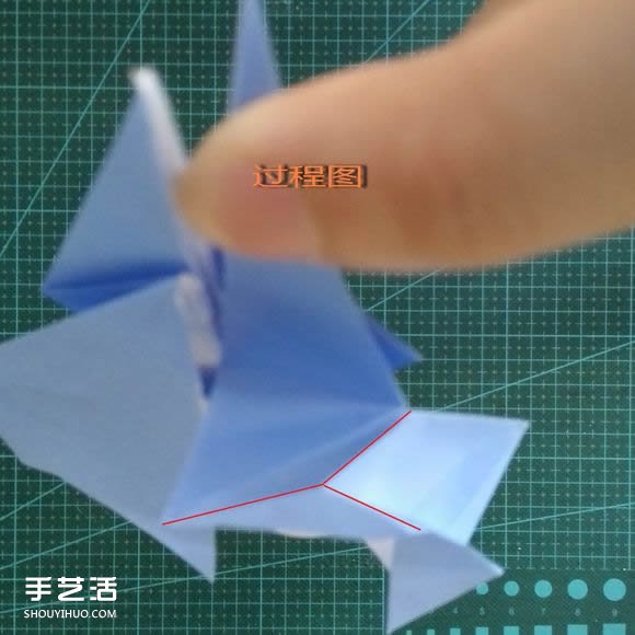 手工折纸女生头像图解 短发女孩的折法步骤图(图21) 手工折纸女生头像图解 短发女孩的折法步骤图(图21)