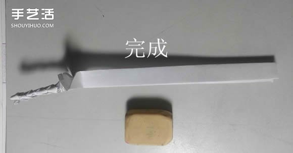 纸武士刀的折法图解 折纸日本刀的方法步骤(图21) 纸武士刀的折法图解 折纸日本刀的方法步骤(图21)