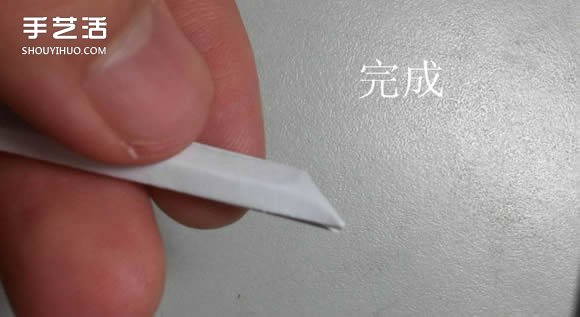 纸武士刀的折法图解 折纸日本刀的方法步骤(图25) 纸武士刀的折法图解 折纸日本刀的方法步骤(图25)