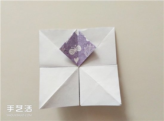扑克牌黑桃和梅花花色的折纸方法图解(图19) 扑克牌黑桃和梅花花色的折纸方法图解(图19)