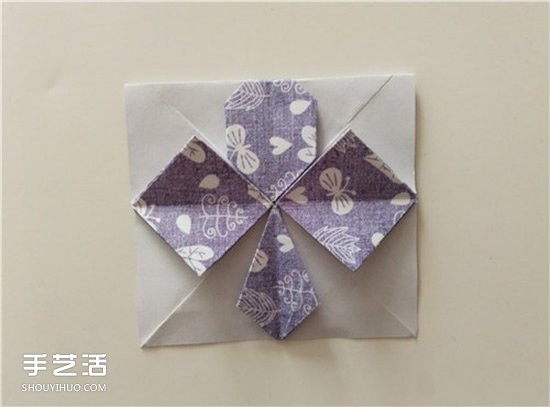 扑克牌黑桃和梅花花色的折纸方法图解(图29) 扑克牌黑桃和梅花花色的折纸方法图解(图29)