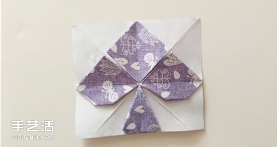 扑克牌黑桃和梅花花色的折纸方法图解(图25) 扑克牌黑桃和梅花花色的折纸方法图解(图25)