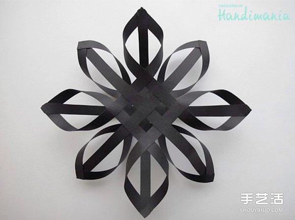 纸条折纸雪花的方法图解 立体雪花的折法步骤 - 诺云双维造物网