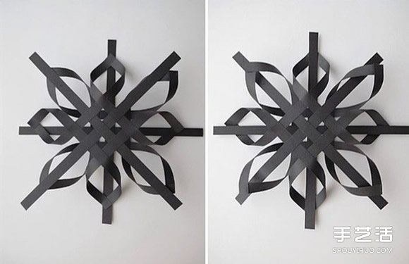 纸条折纸雪花的方法图解 立体雪花的折法步骤(图5) 纸条折纸雪花的方法图解 立体雪花的折法步骤(图5)