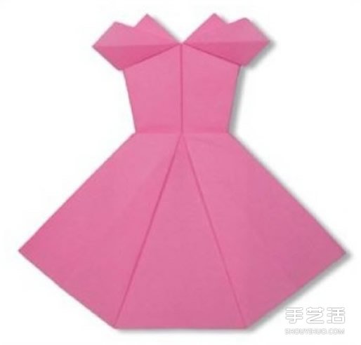如何折纸裙子的方法 手工折纸裙子的折法图解 - 诺云双维造物网