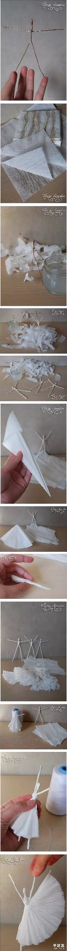 如何用餐巾纸折纸小人 纸巾折芭蕾舞演员的方法(图3) 如何用餐巾纸折纸小人 纸巾折芭蕾舞演员的方法(图3)