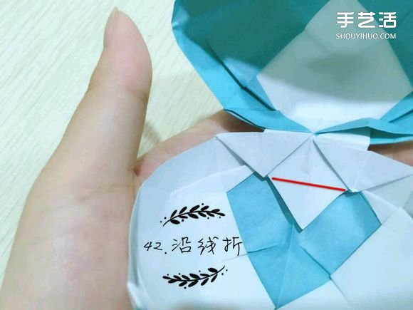 精灵球制作方法教程 手工折精灵球的折法图解(图45) 精灵球制作方法教程 手工折精灵球的折法图解(图45)