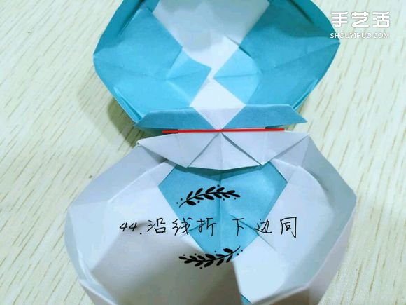 精灵球制作方法教程 手工折精灵球的折法图解(图47) 精灵球制作方法教程 手工折精灵球的折法图解(图47)