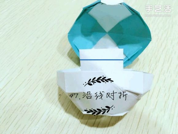 精灵球制作方法教程 手工折精灵球的折法图解(图50) 精灵球制作方法教程 手工折精灵球的折法图解(图50)