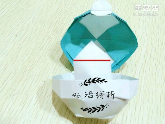 精灵球制作方法教程 手工折精灵球的折法图解(图49) 精灵球制作方法教程 手工折精灵球的折法图解(图49)